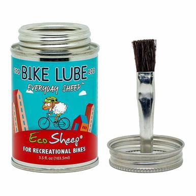 Eco Sheep EVERYDAY SHEEP 3.5 oz- Sheep Oil Based Biodegradable Bike Chain Oil Lube For Commuter and Recreational Bicycles - Eco-friendly - Includes Incredible Brush Applicator in an Eco Metal (Best Oil For Bike Chain)