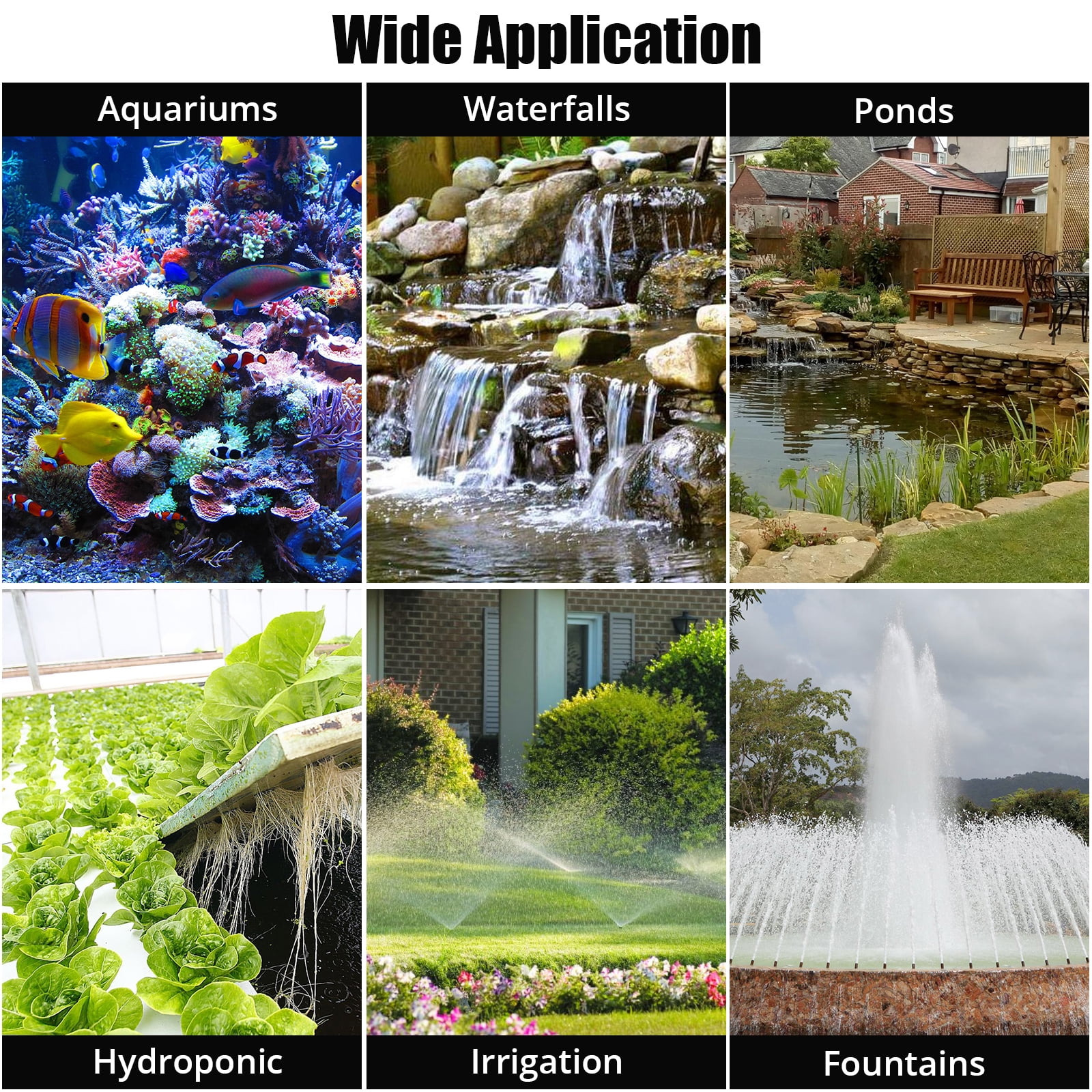 High Flow Large Fountain Submersible Water Pond Sump Pump Aquarium Electric Waterfall Pump w/ 16 FT Cord for Ponds, Fountains, Waterfalls and Water Circulation(4227GPH-150W, 31 FT Lift High)