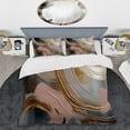 thumbnail image 2 of Designart "Liquid Ink Circles in Pink and Gold Abstract I" Abstract Shapes Bedding Covert Set - Abstract Gold Modern Bed Set With 2 Shams, 2 of 5