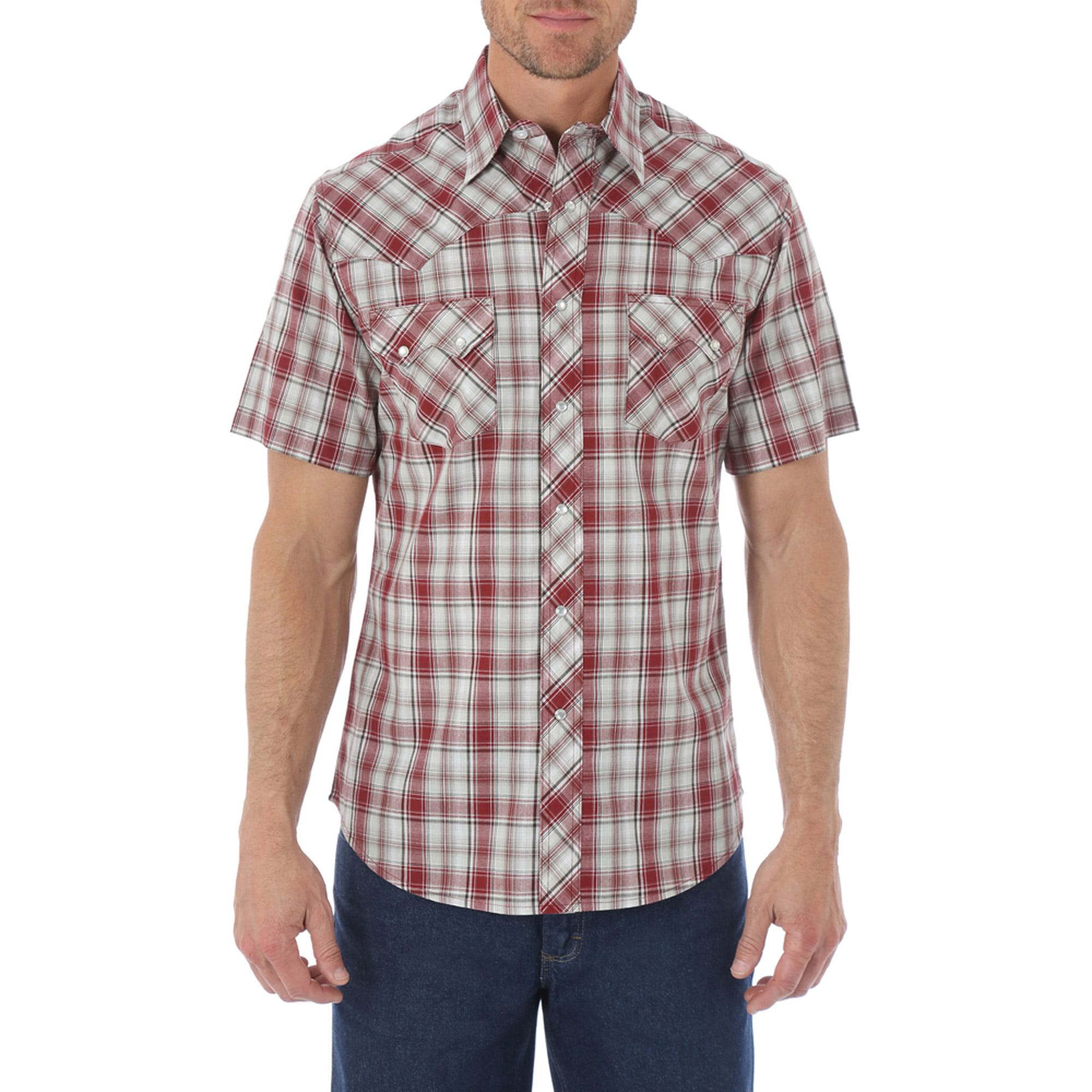 Mens' Short Sleeve Western Shirt - Walmart.com