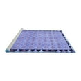 thumbnail image 2 of Ahgly Company Machine Washable Indoor Square Southwestern Blue Country Area Rugs, 3' Square, 2 of 4