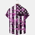 thumbnail image 5 of ibuvkizy Men's 4Th Of July USA Shirts Shirt Short Sleeve American Flag T-Shirt Independence Day Print Shirt Printed Lapel Collar T-shirt Tops Lapel Tops/shirt Summer Patriotic Graphic Tees Clearance, 5 of 5