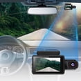 thumbnail image 4 of AMERTEER Dash Cam Car Dashboard Camera Car DVR3” Lens Driving Recorder with 2 Lenses Super Night Vision Compact Clear Dual Car Recorder 170° Wide Angle 1080P Parking Monitor Support 32G, 4 of 11