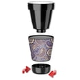 thumbnail image 2 of Mugzie 12-Ounce "Low Ball" Tumbler Drink Cup with Removable Insulated Wetsuit Cover - Lavender Paisley, 2 of 4