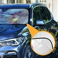 thumbnail image 3 of Dog with Glasses Drink Car Windshield Sun Shade Foldable Car Front Window Visor Heat and UV Protection 53x23.5, 3 of 8