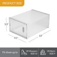 thumbnail image 5 of Shoe Storage Boxes 18 Pack Clear Plastic Stackable - White, 5 of 9