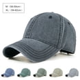 thumbnail image 2 of 56-62cm Baseball Cap Men Women Plus Size Trucker Cap Male Outdoor Sun Hat Washed Cotton Peaked Visor Summer Fishing Hat UnisexXL(59-62cm) Gao Jinjia LED, 2 of 2