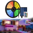 thumbnail image 3 of Tira de luces LED solares decorativas para exteriores, 5050 luces LED, tira de luces RGB para jardín, hogar, patio, boda Estilo A, 3 of 7