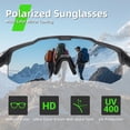 thumbnail image 3 of Polarized Sports Sunglasses for Men and Women, Big Frame TR90 Flexible Frame with UV Protection for Cycling, Running and Hiking, 3 of 6