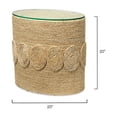 thumbnail image 3 of Jamie Young Barbados Oval Corn-Straw Side Table, 3 of 5