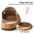 thumbnail image 4 of Ecetana Suede Clogs for Men Leather Mules Soft Potato Shoes Slip On Sandals with Arch Support & Adjustable Buckle, 4 of 6