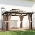 thumbnail image 3 of Outsunny 10' x 12' Hardtop Gazebo Canopy with Double Polycarbonate Roof, 3 of 10