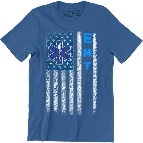 Emergency Medical Technician for Men EMT Flag Paramedic Men's Gifts Tee Shirt