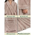 thumbnail image 4 of PAVILIA Premium Womens Plush Soft Robe Fluffy, Warm, Fleece Sherpa Shaggy Bathrobe (S/M, Taupe), 4 of 7