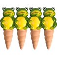 thumbnail image 1 of Dispensador de agua de terracota de 4 piezas, cono de riego con forma de animal, sistemas de riego automático para macetas, bola de arcilla para plantas de interior, riego de vacaciones, 1 of 5