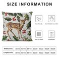 thumbnail image 5 of Throw Pillow Cover Baby Deer Holly Coniferous Branches Pillowcase  Cushion Cover for Couch Bed Sofa, 5 of 5