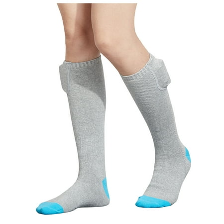 

Follure Womens and Mens Thigh High Socks And Unisex Rechargeable Electric Heated Sock Battery Powered Comfortable Winter Sock Sport Outdoor Hunting Camping Hiking Warm Sock