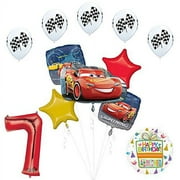 Cars 3 Lighting McQueen 7th Birthday Party Supplies and Balloon Decorations
