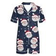 thumbnail image 5 of Censtreet Christmas Pajama Sets for Women 2 Piece Soft Button Down Pj Sets Sleepwear Short Sleeve Loungewear Shorts, 5 of 9