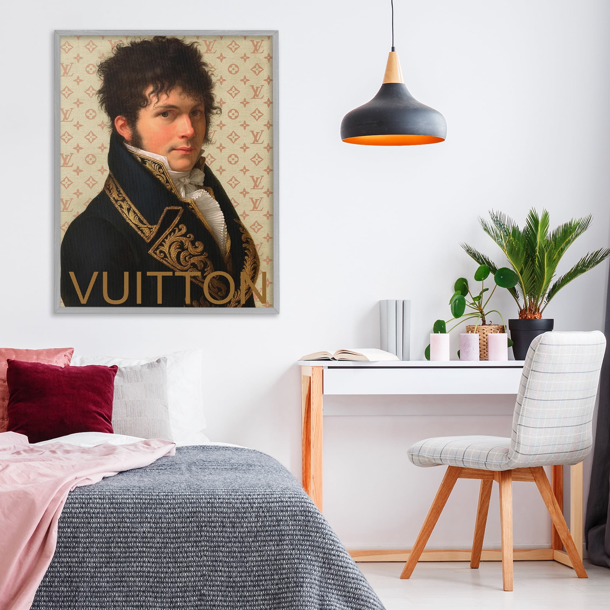 Stupell Industries Glam Gentleman In Spring Gray Framed Giclee Art, design by Grotto Studios