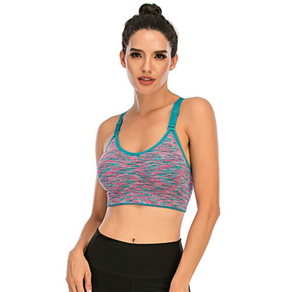 FUTATA Women's Sports Bra, Wireless Post Surgery Bra Active Yoga Sports Bra For Fitness Workout Running