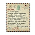 thumbnail image 2 of Fleece Blanket, Letter Printed Polyester Fiber Quilts, Machine Washable, Gifts to My Daughter, 2 of 8