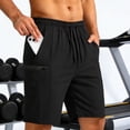 thumbnail image 2 of Hurxie Cargo Shorts for Men Hiking Shorts Summer Athletic Work Short with Zipper Pockets Running Travel Short Pants Black,2XL, 2 of 7