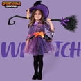 thumbnail image 2 of Disfraz de bruja de Spooktacular Creations, naranja y morado, para niña de 5 a 7 años, 2 of 8