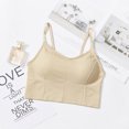 thumbnail image 1 of Qarigey Sujetador deportivo Push Up para mujer, Tops cortos de entrenamiento físico con correa ajustable Ropa interior camafeo marrón, 1 of 6