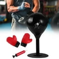 thumbnail image 1 of Bolsa de boxeo de escritorio perfecl con guantes Negro, 1 of 8