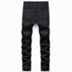 thumbnail image 4 of Pantalones largos a rayas para hombre, pantalones de traje ajustados y elásticos, pantalones casuales, pantalones para hombre, 4 of 6