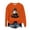 Orange-Halloween Shirts, variant on Inverlee Womens Halloween Sweatshirts Funny Pumpkin Ghost Print T-shirt Stretch Round Neck Sweatshirt Long Sleeve Dressy Casual Pullover Tops Halloween Party Supplies