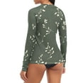 thumbnail image 5 of joogoo Womens UPF 50+ Sun Shirts Leaves Long Sleeve UV Protection Rash Guard Tops L, 5 of 7