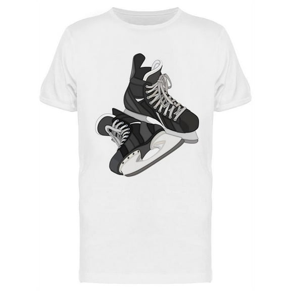 Hockey Skates Graphic T-Shirt Men -Image by Shutterstock, Male x-Large