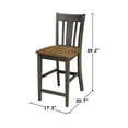 thumbnail image 2 of 42 in Round Drop Leaf Counter Height Table with 2 Stools in Hickory/Washed Coal, 2 of 10
