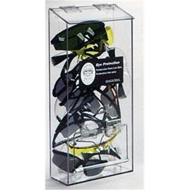 20Pair Visitor Safety Glasses Dispenser with lid & door, CLEAR PLASTIC
