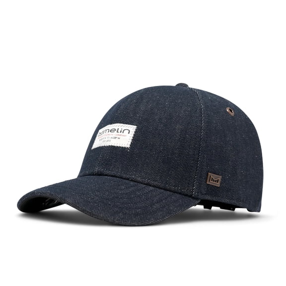 melin A-Game Brick Thermal, Dark Denim, Men's Performance Snapback Hat for Cold Weather, Water-Resistant Fitted Baseball Caps for Men & Women, Golf, Running, or Workout Hat, Medium-Large