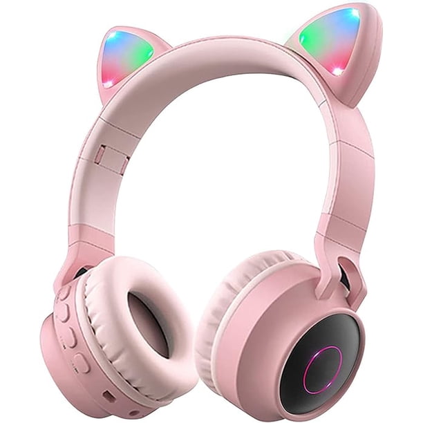 Audífonos Inalámbricos Hanylish Bluetooth 5.0 Plegables Rosa Claro