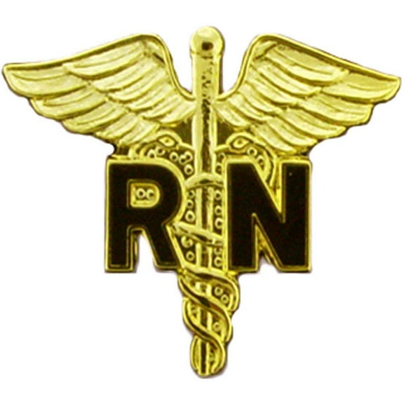 RN Registered Nurse 1" Lapel, Hat or Uniform Pin 1 Pin