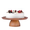 thumbnail image 3 of Holiday Time Acacia Wood Cake Stand 11.8inch, 3 of 8