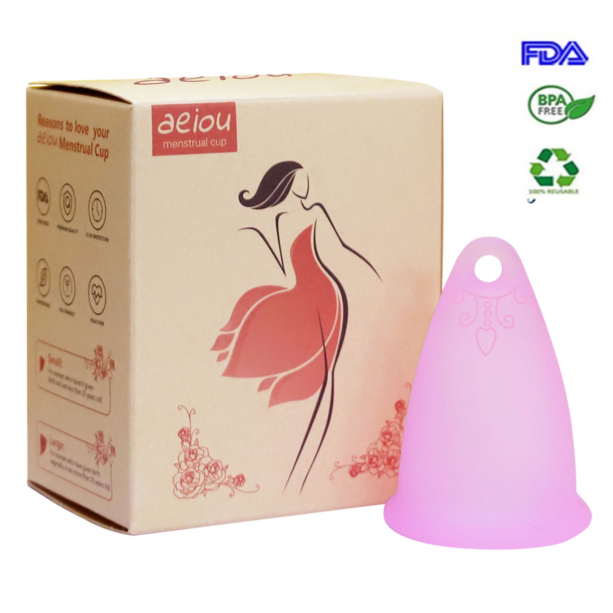 Reusable Menstrual Cup,Tampon and Pad Alternative,Soft and Flexible