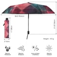 thumbnail image 3 of FORMRS Travel Umbrella Folding Auto Open Close Windproof Rain UV Protection, Vibrant Green Tartan Pattern, 3 of 8