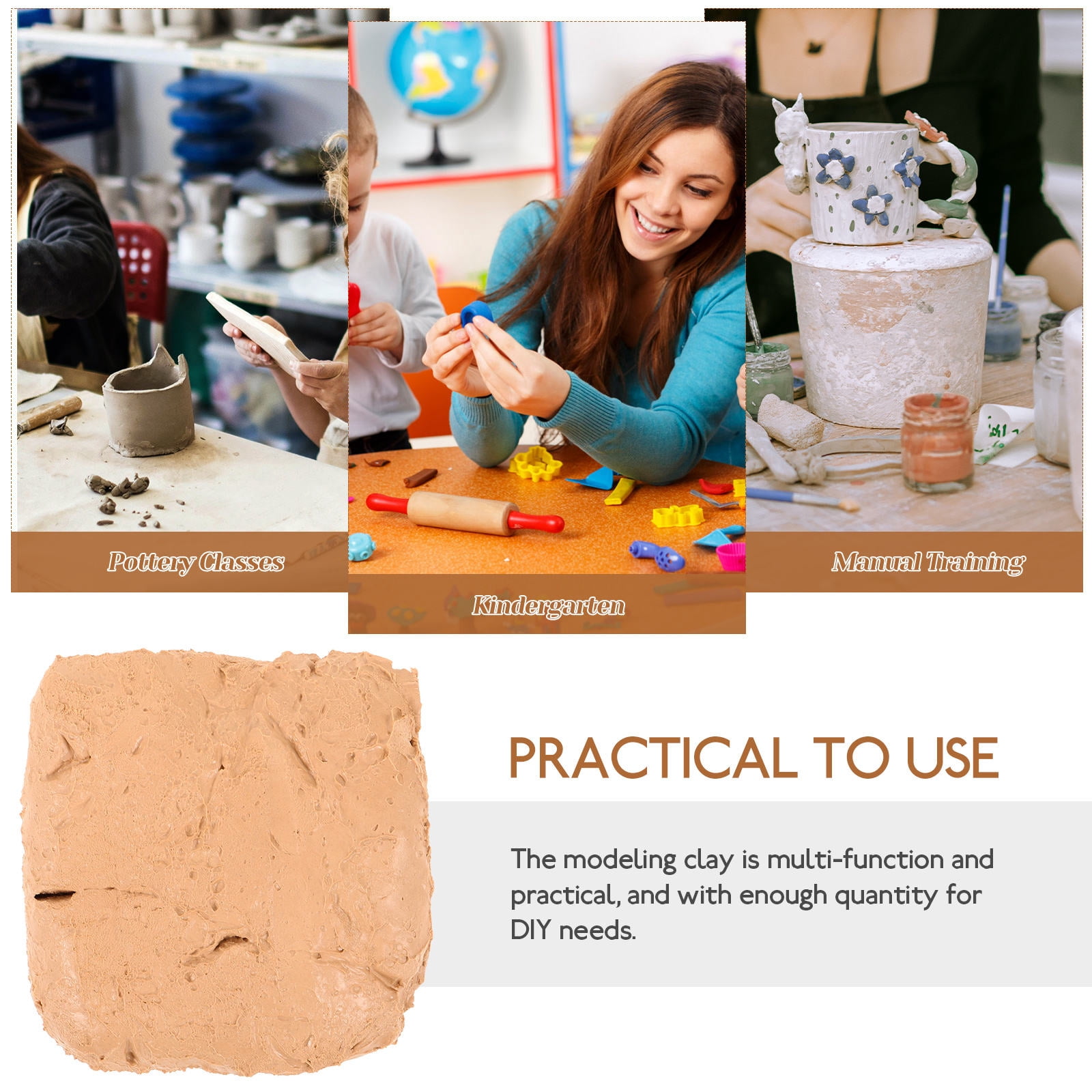 UPKOCH 6pcs Natural Air Dry Clay For Safe Diy Pottery Clay For For Unique Artworks Present For Friends And Family