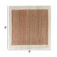 thumbnail image 5 of Lem 8 x 8 Handmade Square Area Rug, Jute Woven Texture with Ivory Border, 5 of 5