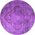 thumbnail image 1 of Ahgly Company Indoor Round Persian Purple Traditional Area Rugs, 6' Round, 1 of 4