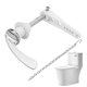 thumbnail image 1 of Toilet Flush Handle Lever Kit With Chain For SideMount Tank Chrome Finish Easy Installation Bathroom Accessory, 1 of 5