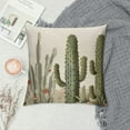 thumbnail image 2 of GOSMITH  Ink Painting Watercolor Grey Cactus Summer Home Sofa Chair Bed Decoration Lumbar Pillowcase  Decorative Throw Pillow Cover Case Rectangular, 2 of 5