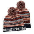 thumbnail image 5 of MUK LUKS Women's Patterned Turnback Cuff Slouchie Beanie , Spice Fair Isle, One Size, 5 of 5
