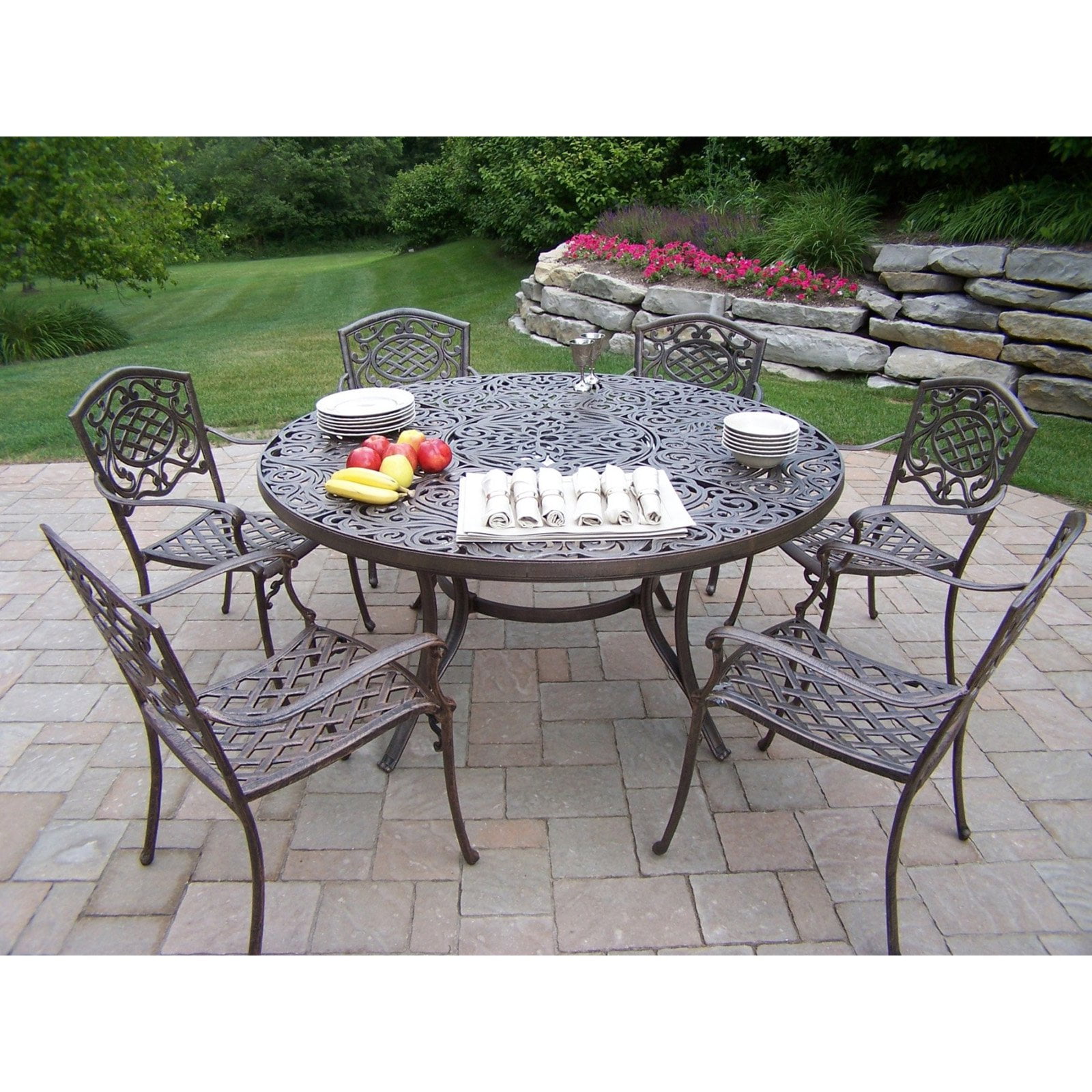 Oakland Living Mississippi 60 In Patio Dining Set Seats 6 Oakland Living Mississippi 60 In Patio Dining Set Seats 6 Com