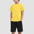 thumbnail image 3 of Futezty Toddler Boys Clothes Summer Outfit Sets, Boys Outfit Sets, Solid Color 2 Pieces Short Sleeve T Shirts with Shorts Sets Boys Casual Short Sleeved Drawstring Pants Suit, 3 of 4